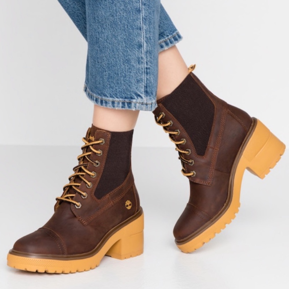 Timberland Brown Silver Blossom Mid Boots - Picture 4 of 8